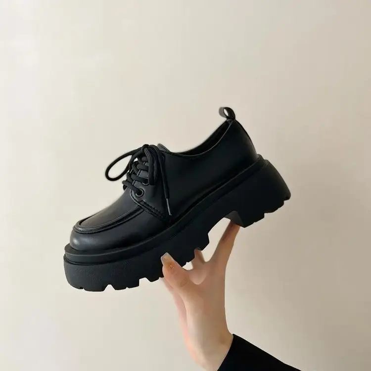 Black Thick-Soled Leather Women's Loafers 2025 — feature 12