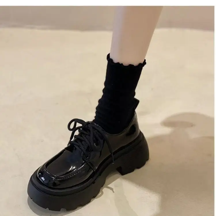 Black Thick-Soled Leather Women's Loafers 2025 — feature 8