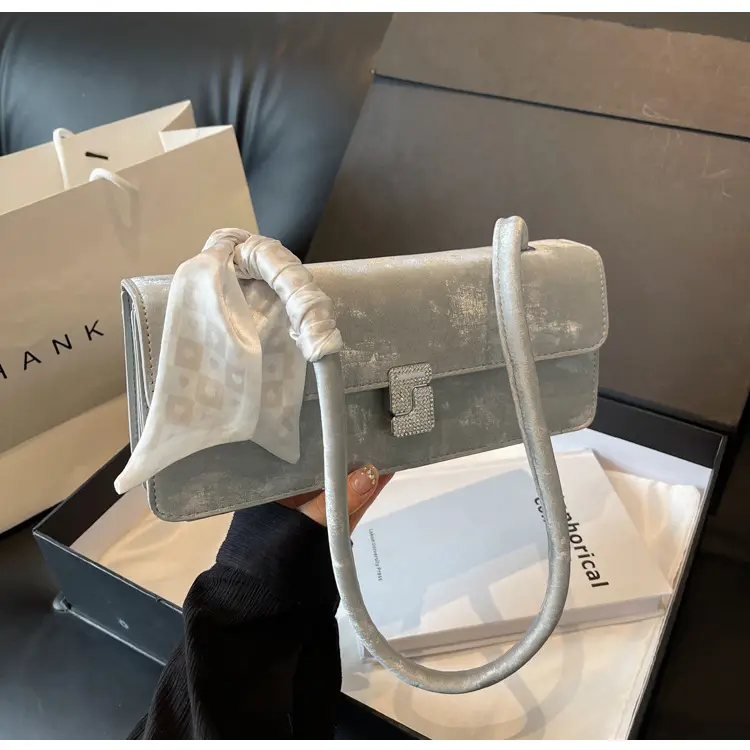 Women's Crossbody Bag with Pearl Bow & Leather Strap — feature 12