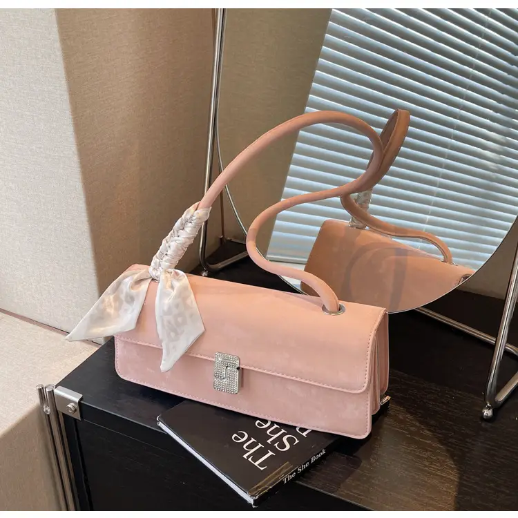 Women's Crossbody Bag with Pearl Bow & Leather Strap — feature 17