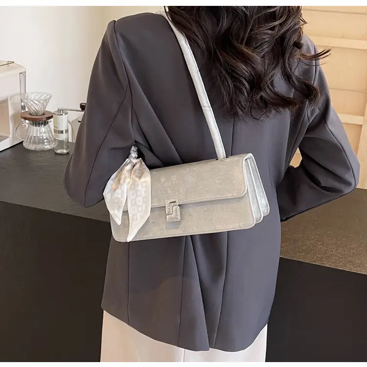 Women's Crossbody Bag with Pearl Bow & Leather Strap — feature 18