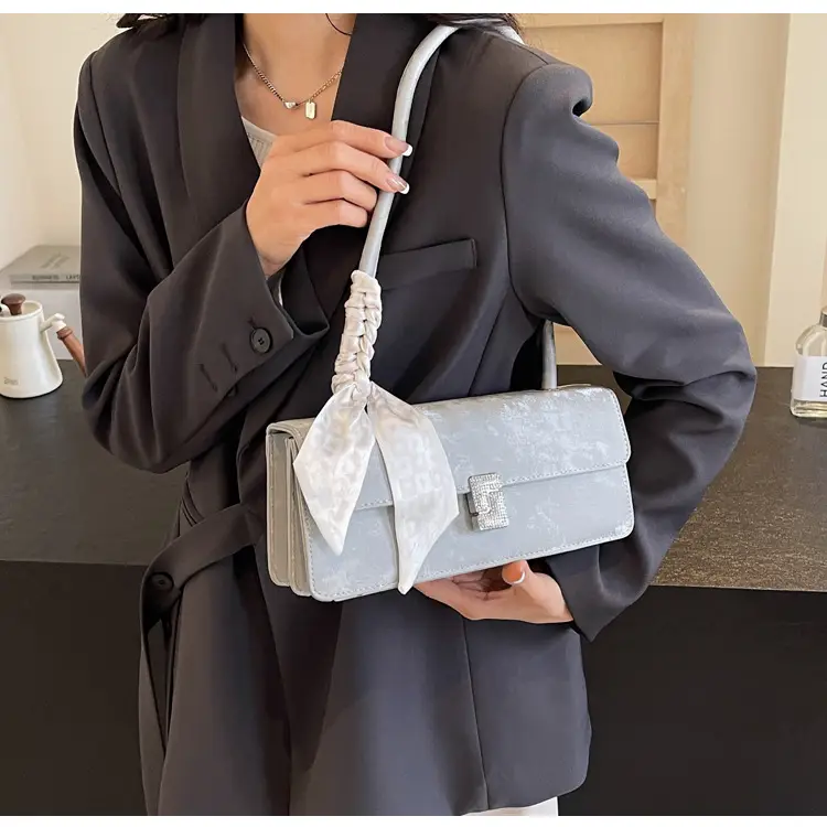 Women's Crossbody Bag with Pearl Bow & Leather Strap — feature 19