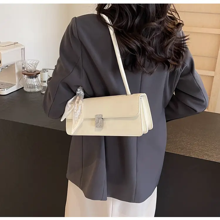 Women's Crossbody Bag with Pearl Bow & Leather Strap — feature 21