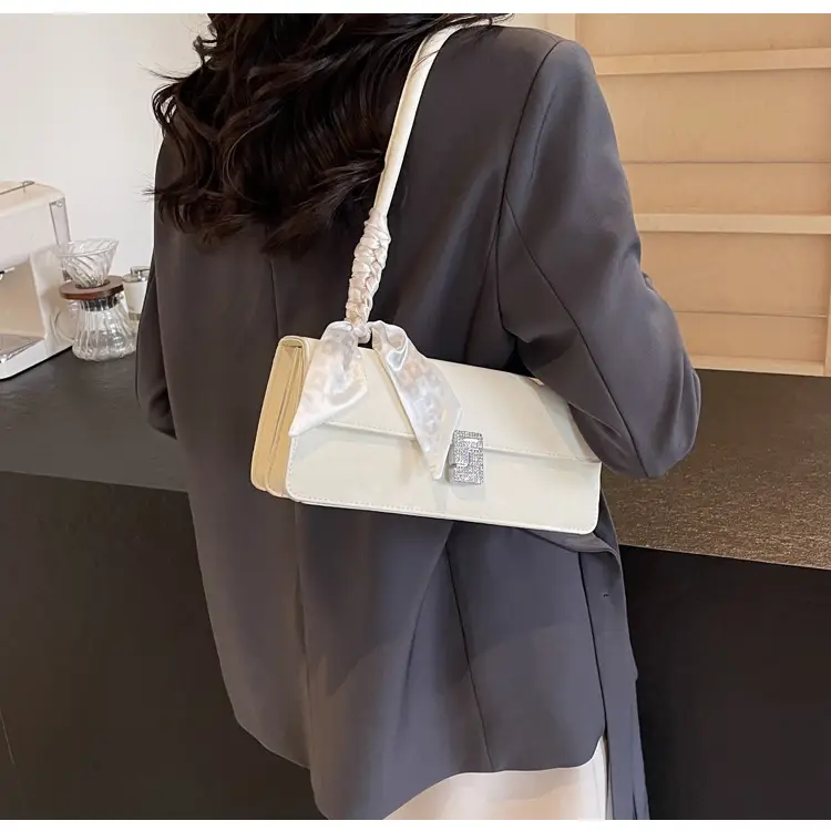 Women's Crossbody Bag with Pearl Bow & Leather Strap — feature 22
