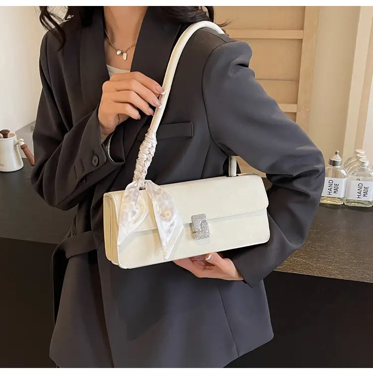Women's Crossbody Bag with Pearl Bow & Leather Strap — feature 23