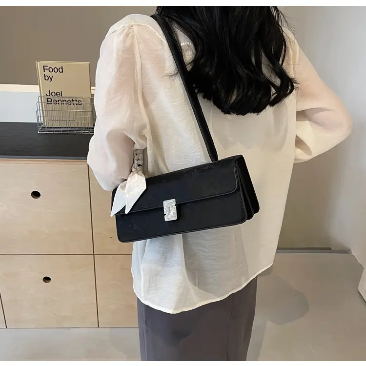 Women's Crossbody Bag with Pearl Bow & Leather Strap — feature 25