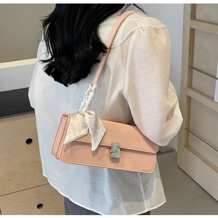 Women's Crossbody Bag with Pearl Bow & Leather Strap — feature 27