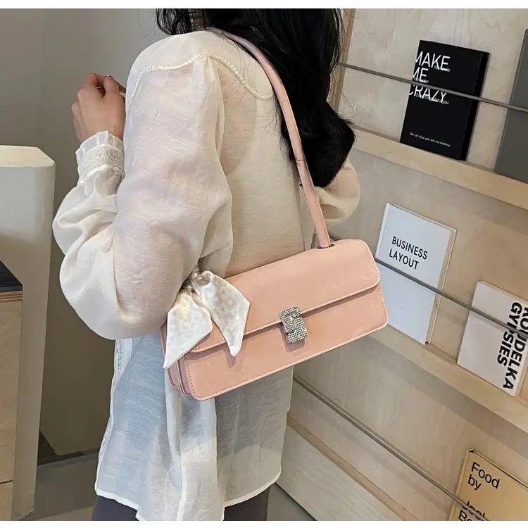 Women's Crossbody Bag with Pearl Bow & Leather Strap — feature 28