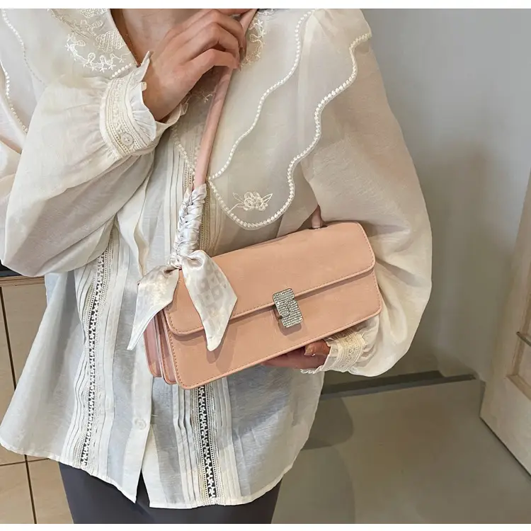 Women's Crossbody Bag with Pearl Bow & Leather Strap — feature 29