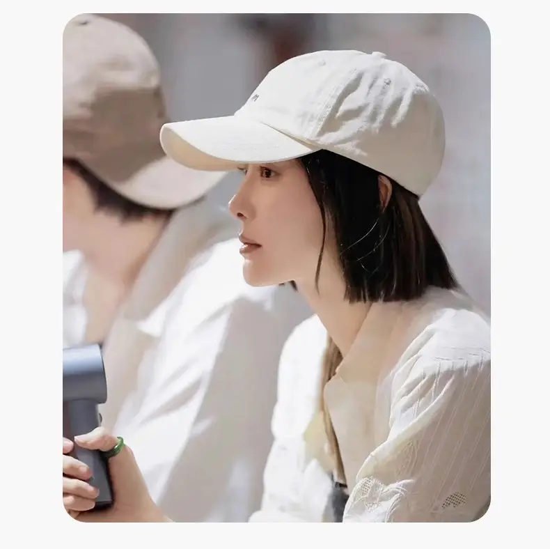 Women Baseball Cap Cream Fox Embroidered Large Cap — feature 14
