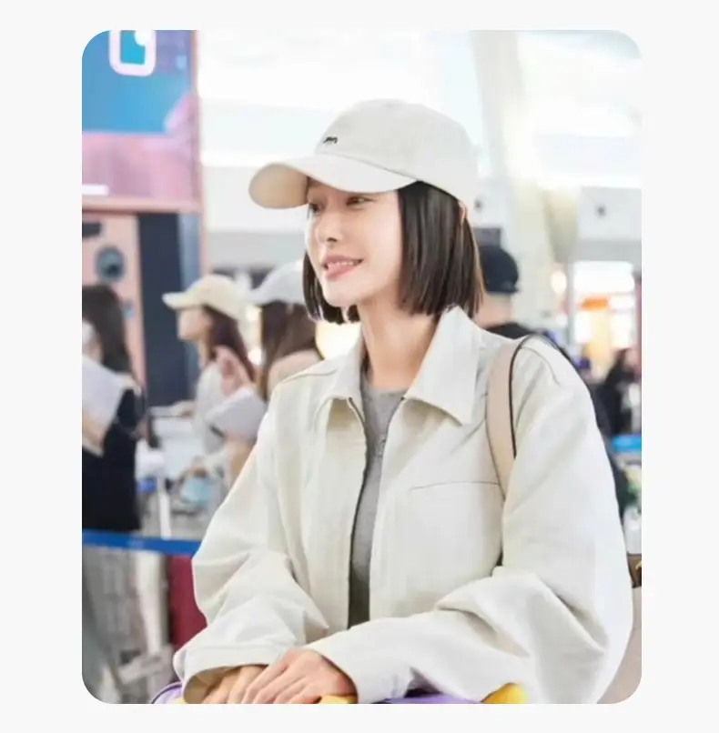 Women Baseball Cap Cream Fox Embroidered Large Cap — feature 15
