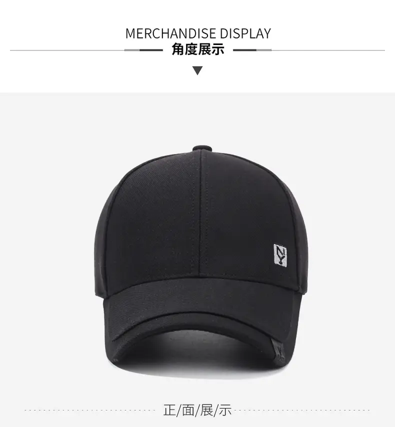 Black Korean Style Baseball Cap for Men — feature 8