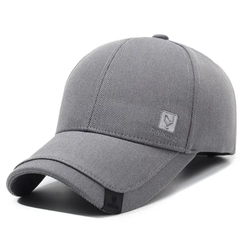 Black Korean Style Baseball Cap for Men - Image 2