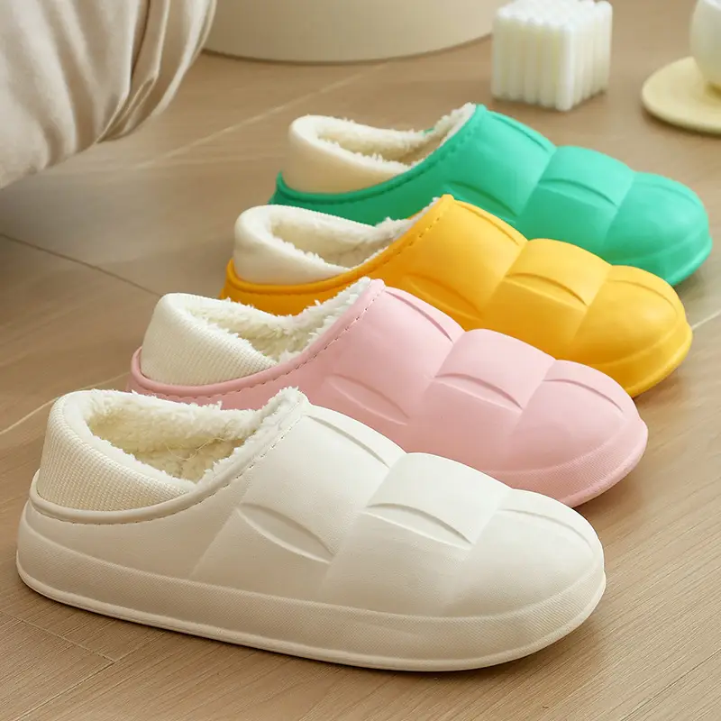 2025 Internet Celebrity Winter Indoor Moon Shoes Couple Student Comfortable Simple Cotton Slippers Warm Home New Style Plush - Image 27