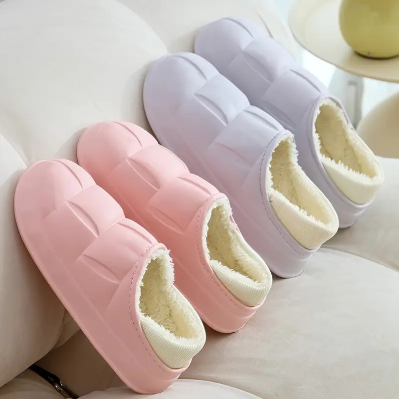 2025 Internet Celebrity Winter Indoor Moon Shoes Couple Student Comfortable Simple Cotton Slippers Warm Home New Style Plush - Image 28