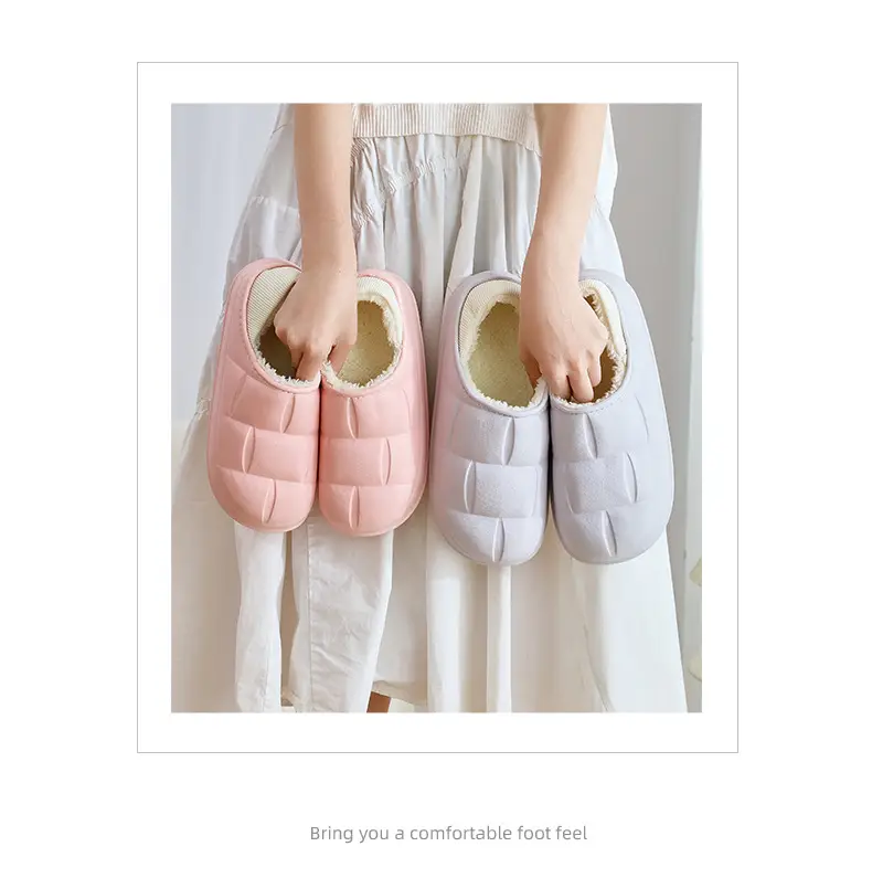 2025 Internet Celebrity Winter Indoor Moon Shoes Couple Student Comfortable Simple Cotton Slippers Warm Home New Style Plush — feature 17