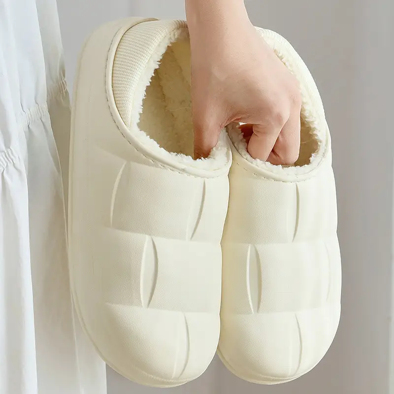 2025 Internet Celebrity Winter Indoor Moon Shoes Couple Student Comfortable Simple Cotton Slippers Warm Home New Style Plush - Image 4