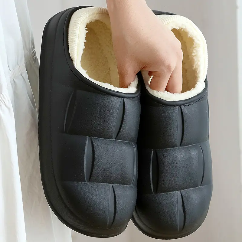 2025 Internet Celebrity Winter Indoor Moon Shoes Couple Student Comfortable Simple Cotton Slippers Warm Home New Style Plush - Image 5