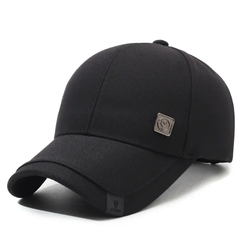 Men's Grey Logo Baseball Cap with Brand Name