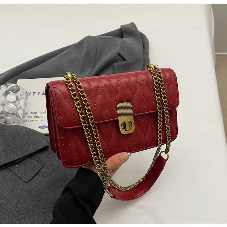 Korean Style Quilted Shoulder Bag Brown 2026 — feature 33