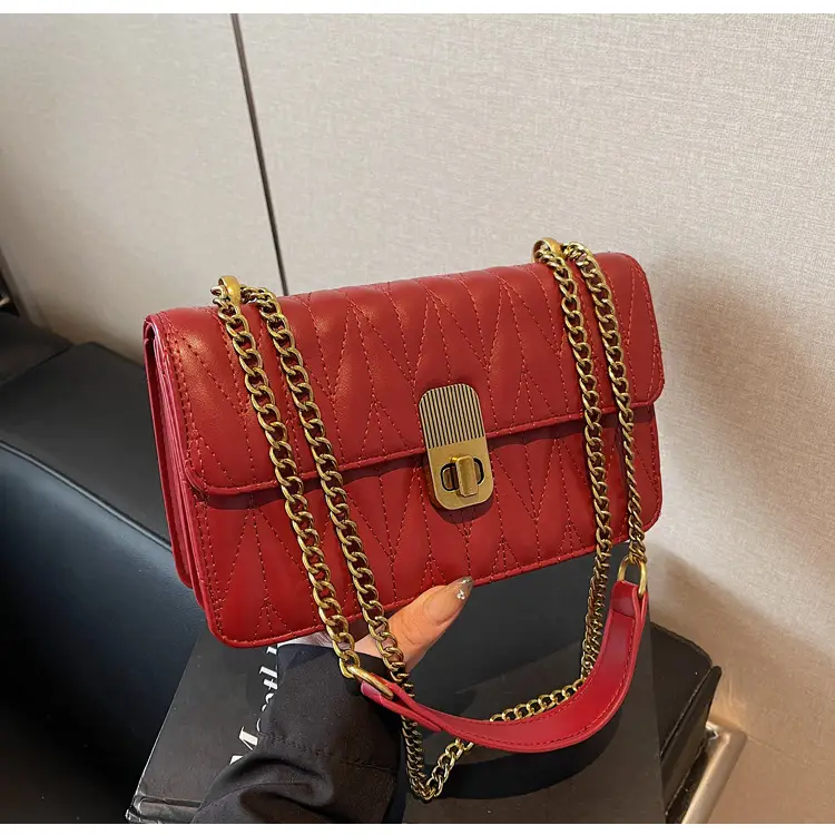 Korean Style Quilted Shoulder Bag Brown 2026 — feature 43