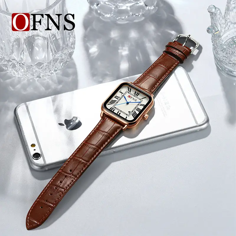 OFNS Women's Square Roman Scale Watch Green Silicone - Image 18