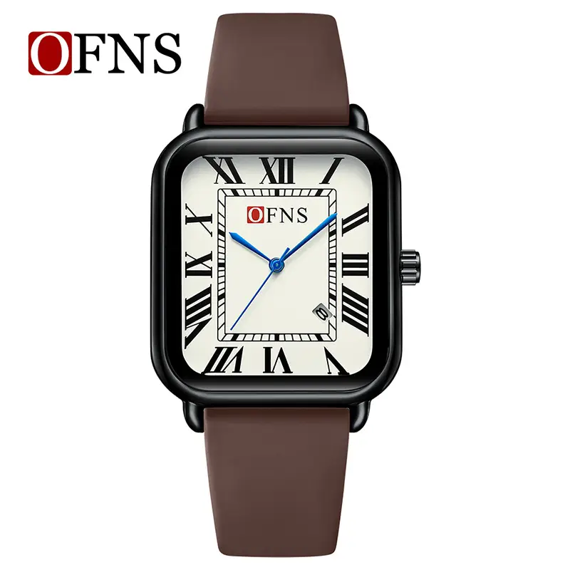 OFNS Women's Square Roman Scale Watch Green Silicone - Image 6