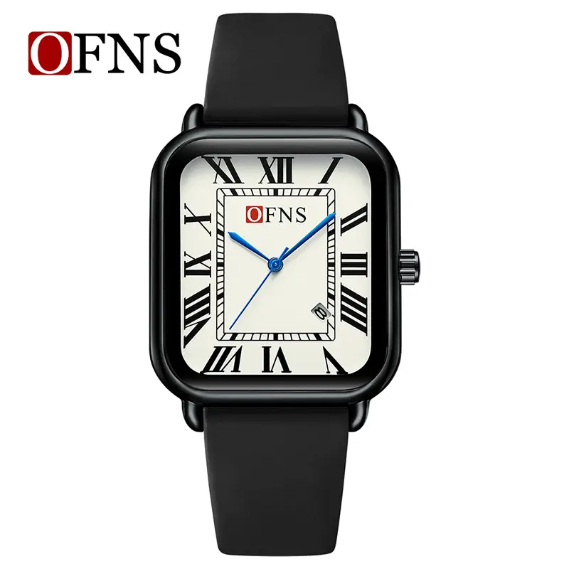 OFNS Women's Square Roman Scale Watch Green Silicone - Image 7