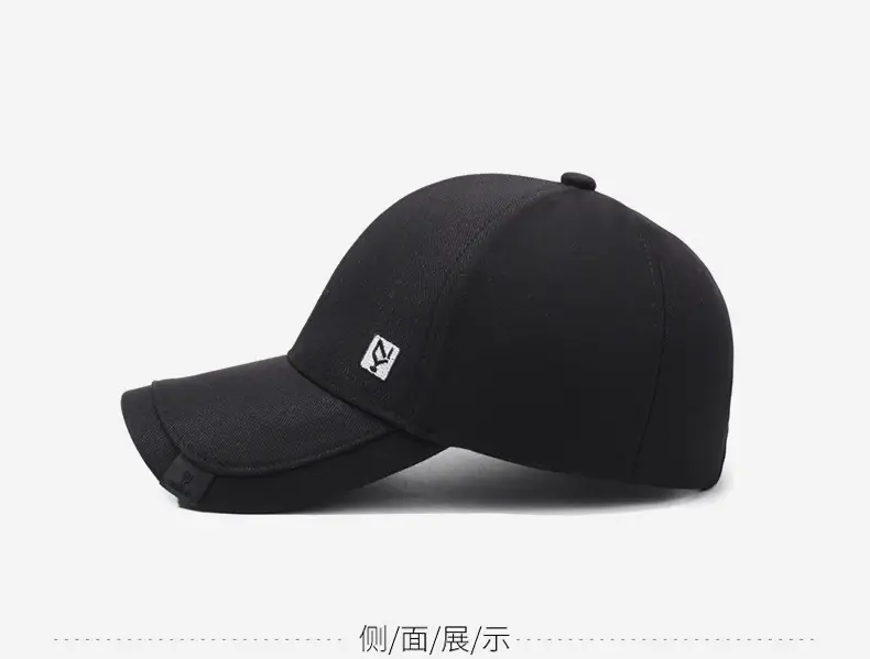 Black Korean Style Baseball Cap for Men — feature 10