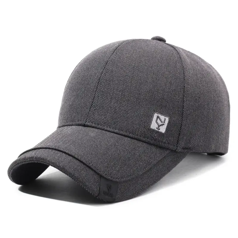 Black Korean Style Baseball Cap for Men - Image 3