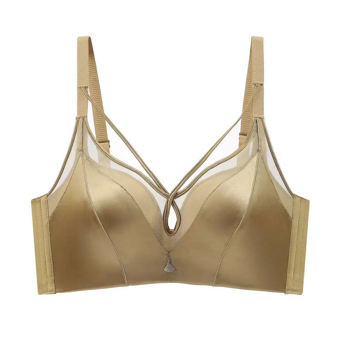 Women's Pink Push Up Non Steel Ring Adjustable Bra Small - Image 21