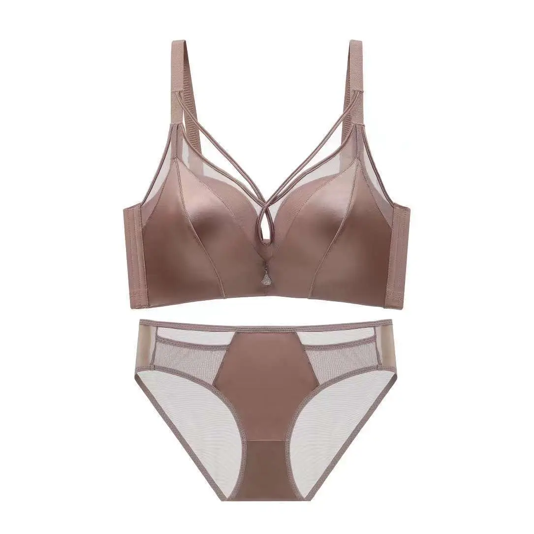 Women's Pink Push Up Non Steel Ring Adjustable Bra Small - Image 11
