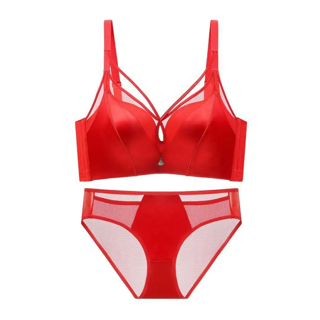 Women's Pink Push Up Non Steel Ring Adjustable Bra Small - Image 14