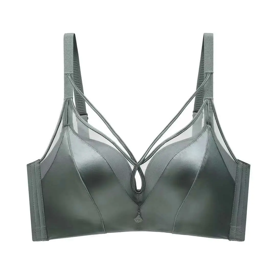 Women's Pink Push Up Non Steel Ring Adjustable Bra Small - Image 4