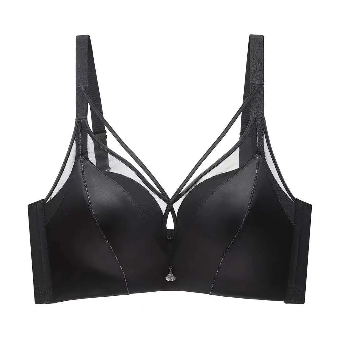 Women's Pink Push Up Non Steel Ring Adjustable Bra Small - Image 8