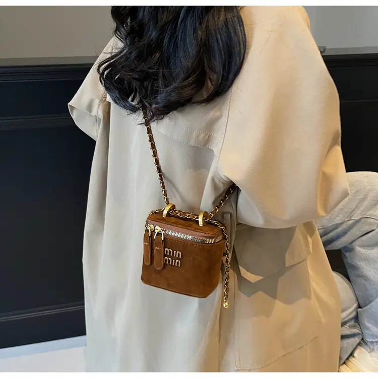 Frosted Mini Box Bag Red Winter New Retro Mouth — feature 13