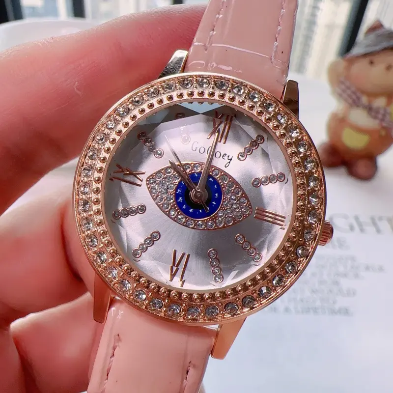Luxury Women's Watch with Ruby Center & Crystal Ring - Image 9