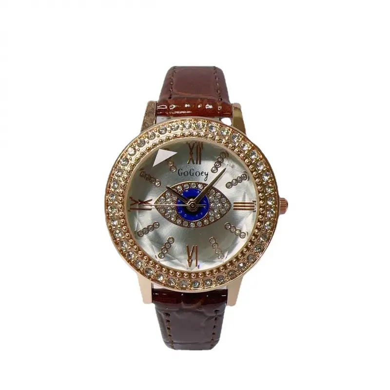 Luxury Women's Watch with Ruby Center & Crystal Ring - Image 10