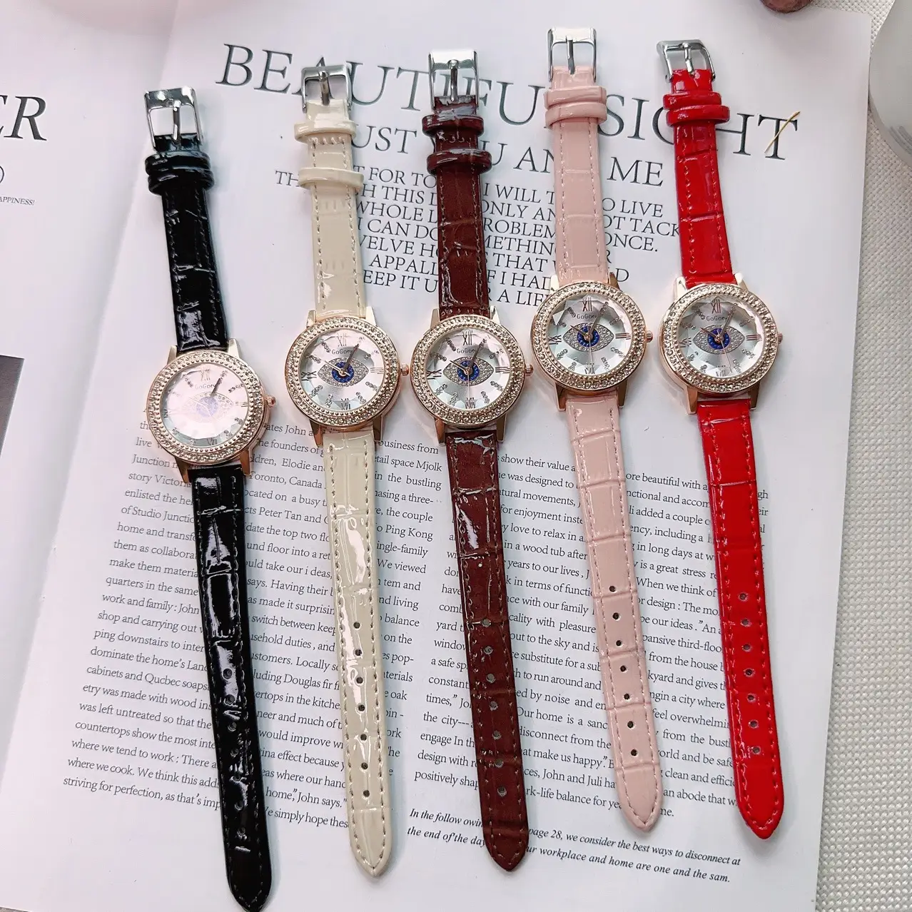 Luxury Women's Watch with Ruby Center & Crystal Ring — feature 4