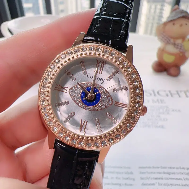 Luxury Women's Watch with Ruby Center & Crystal Ring - Image 2