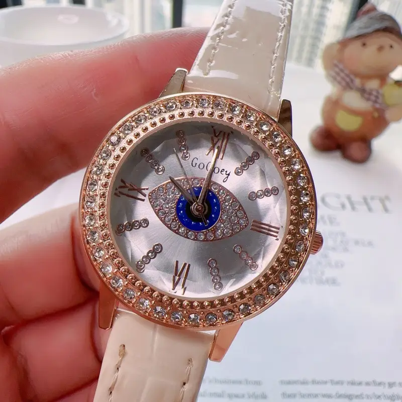 Luxury Women's Watch with Ruby Center & Crystal Ring - Image 3
