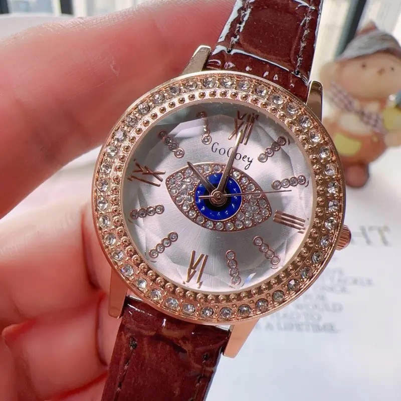 Luxury Women's Watch with Ruby Center & Crystal Ring - Image 4