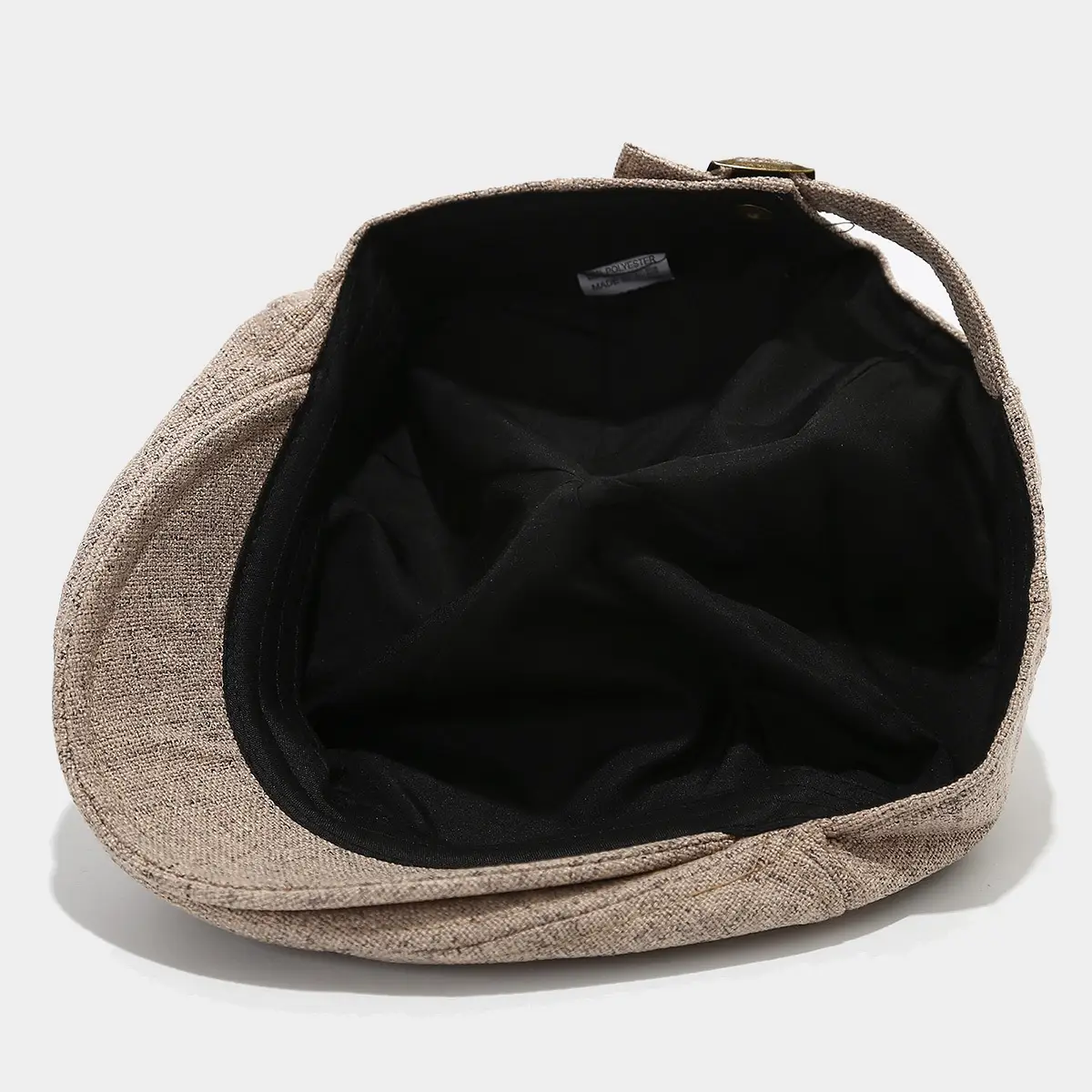 Black Cotton Forward Hat for Men Summer Casual