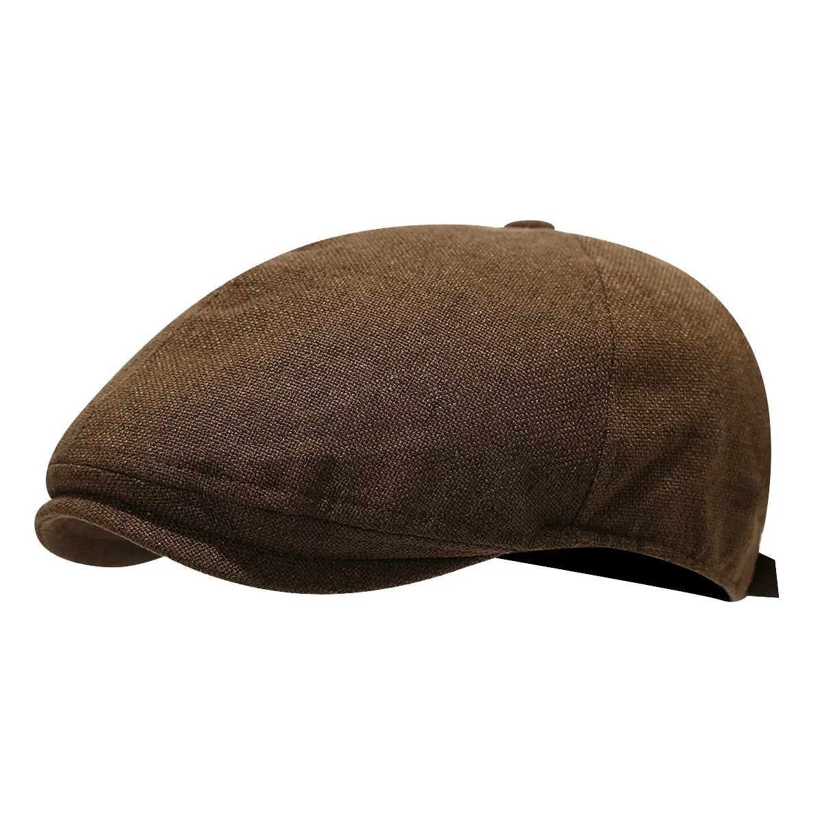 Black Cotton Forward Hat for Men Summer Casual