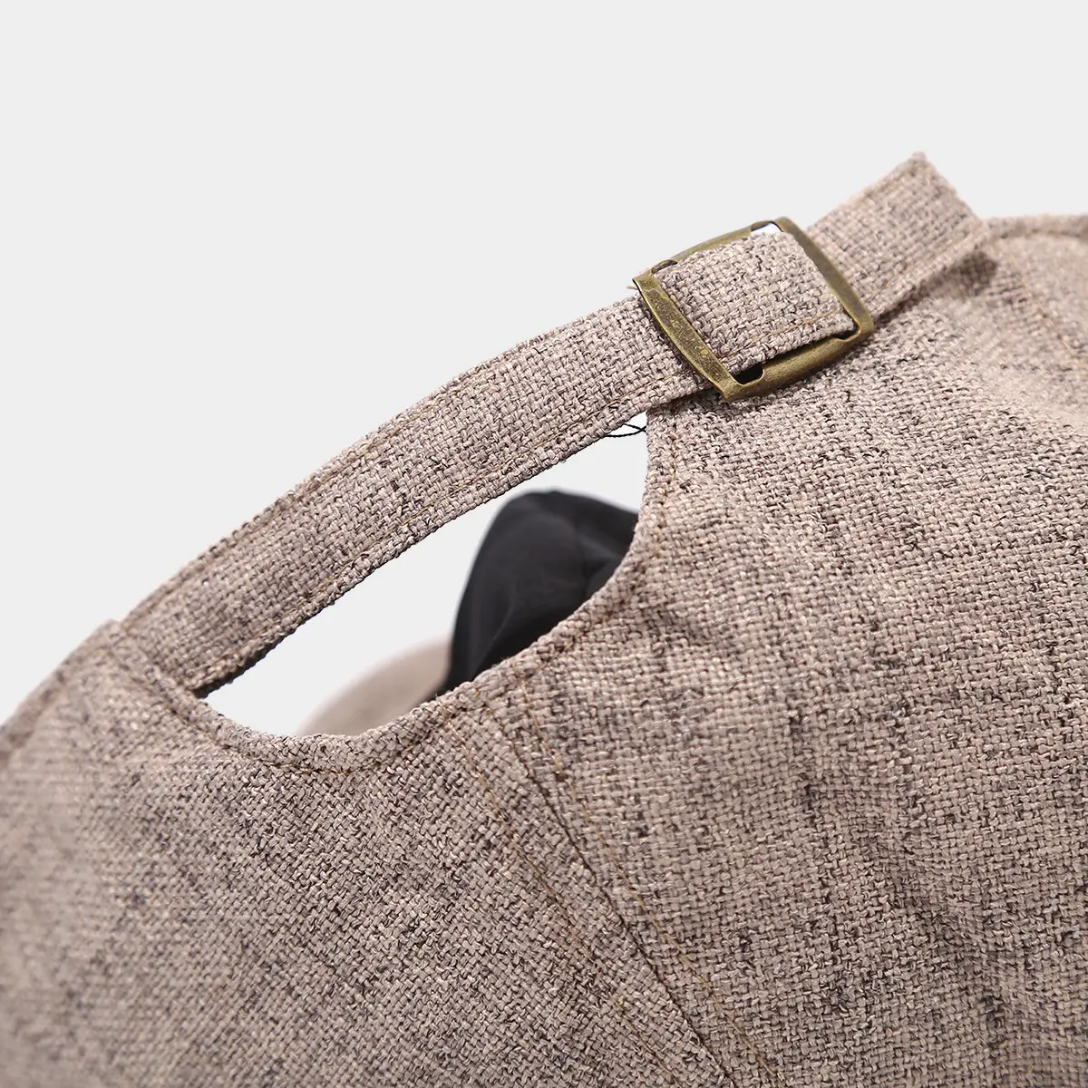 Black Cotton Forward Hat for Men Summer Casual — feature 11