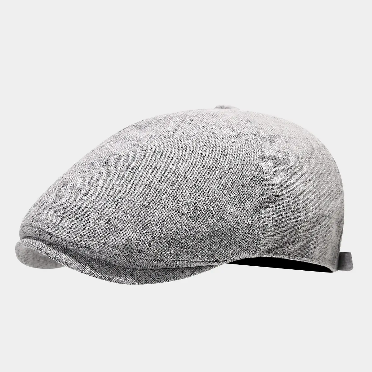 Black Cotton Forward Hat for Men Summer Casual