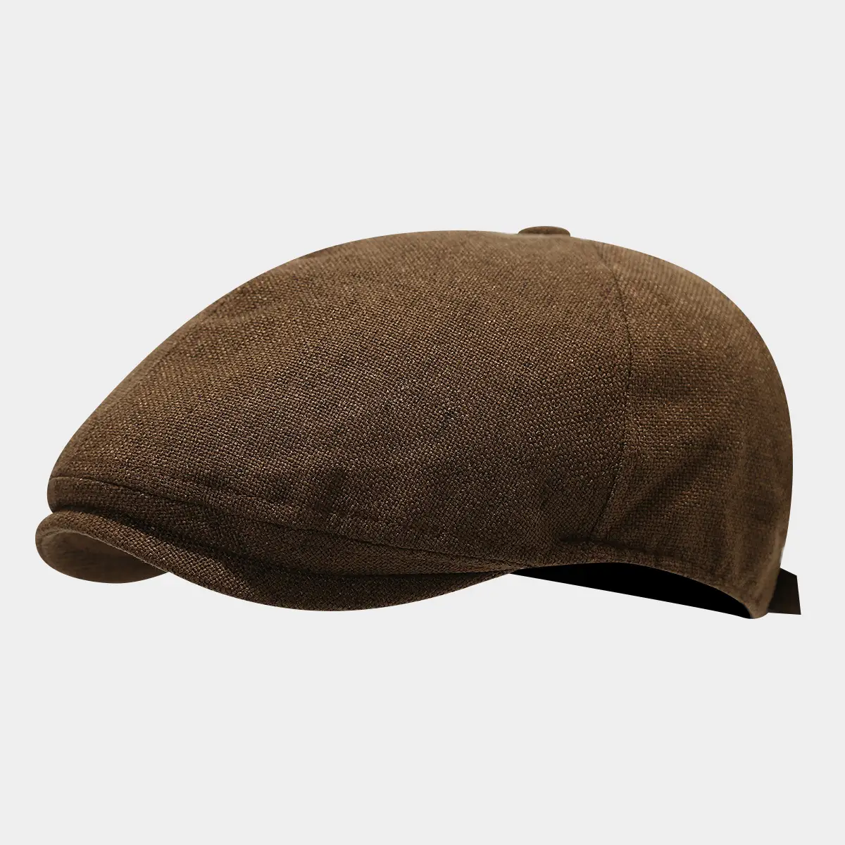 Black Cotton Forward Hat for Men Summer Casual