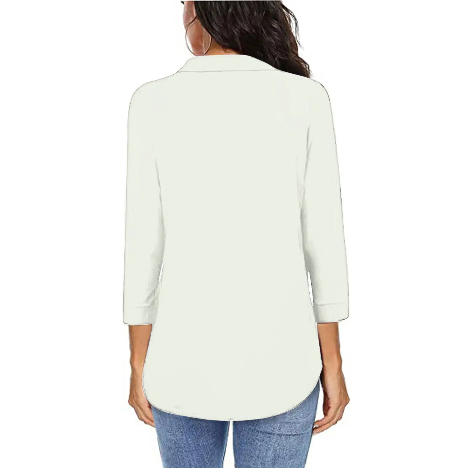 Women's Purple V-Neck Pullover Spring Summer Top — feature 4