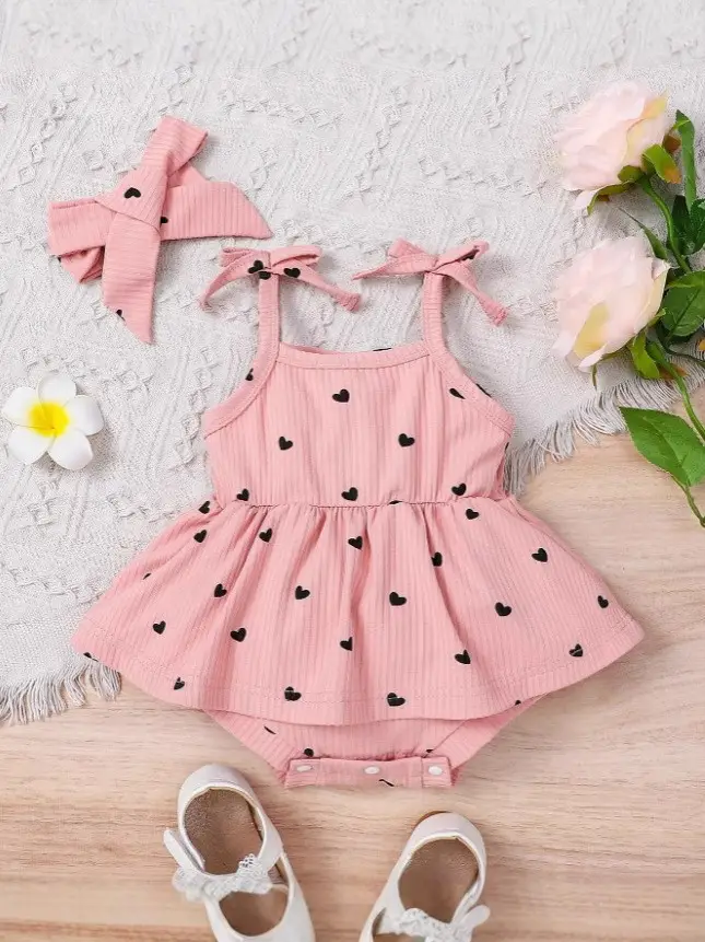 2025 Baby Skirt Dress Red Floral Cross-border