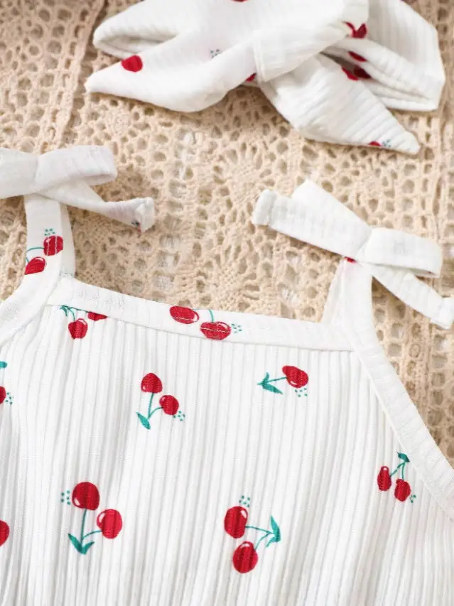 2025 Baby Skirt Dress Red Floral Cross-border